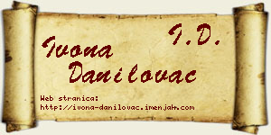 Ivona Danilovac vizit kartica